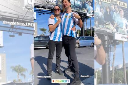 Santiago Mitre y Peter Lanzani, listos para la ceremonia de los Oscar