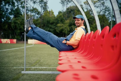 Santiago Stieben en la filmación de O11CE