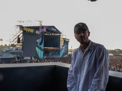 Santiago Talledo pasó por el espacio para disfrutar de los shows.