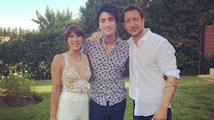 Santiago Vázquez en el día del casamiento de su hermano, Nicolás, con Gimena Accardi