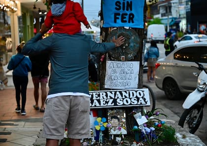 Santuario en Villa Gesell en conmemoración por los cinco años de la muerte de Fernando Báez Sosa (Foto: Marcelo Manera)