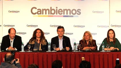 Sanz, Michetti, Macri, Carrió y Vidal, las principales figuras de Cambiemos