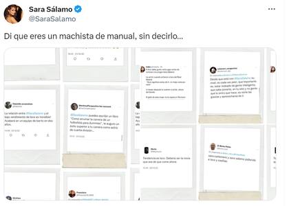 Sara Sálamo denunció ataques en redes sociales