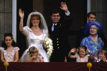 Sarah Ferguson y el príncipe Andrés, el día de su boda