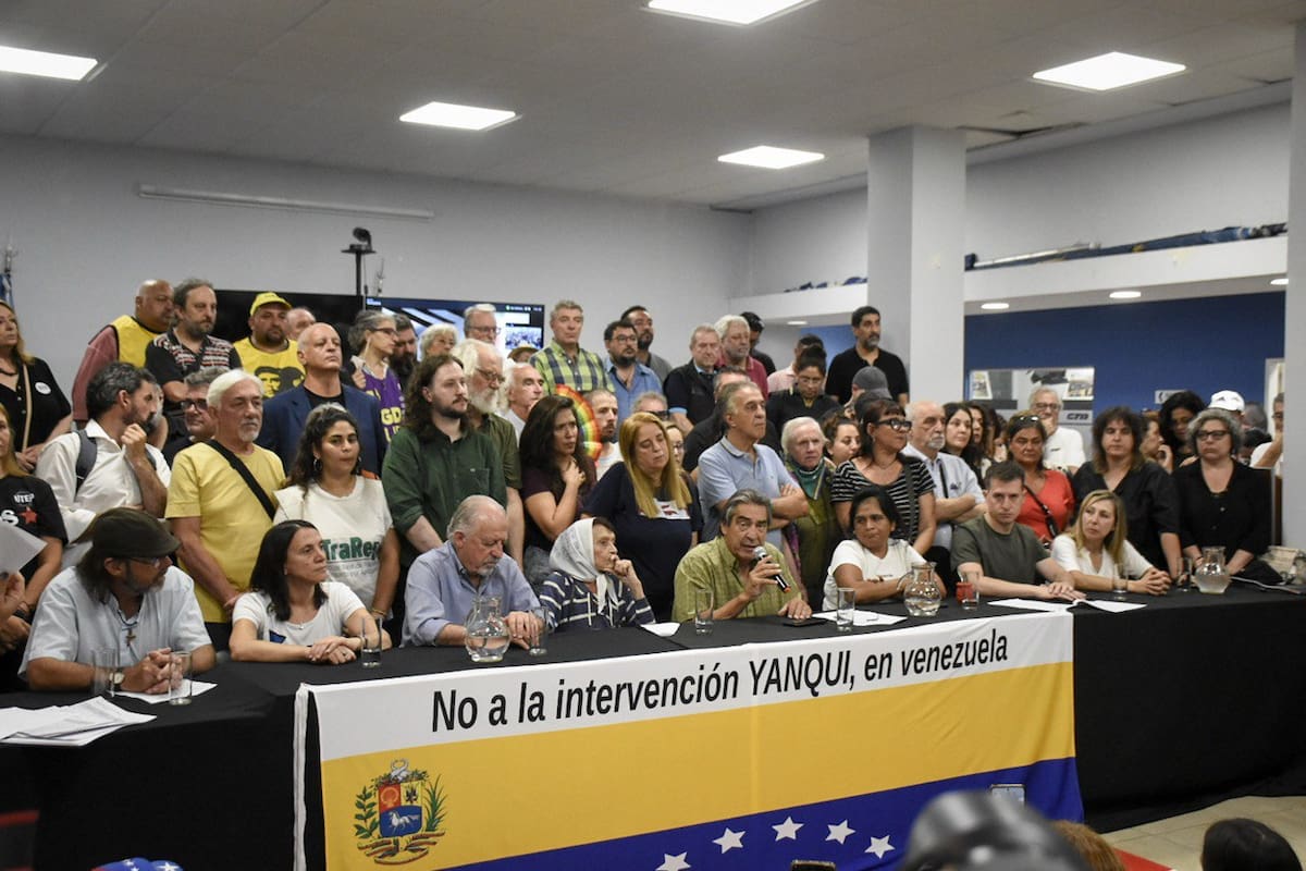 Perez Esquivel, CTA, UTEP e a esquerda convocam um protesto contra Trump em frente à Embaixada dos EUA.