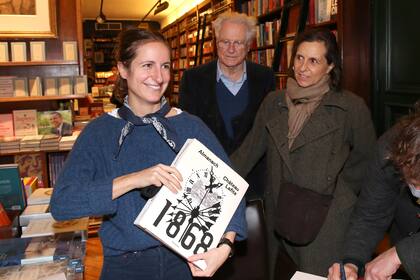 Saskia de Rothschild junto a sus padres, el baron Éric de Rothschild y Maria Beatrice-Caracciolo