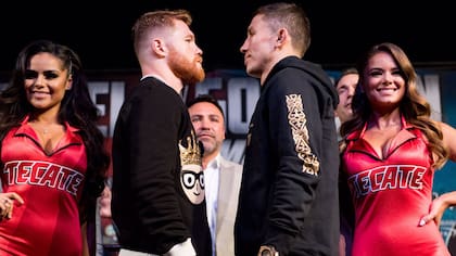 Saúl Canelo ante Gennady Golovkin se miden en Las Vegas