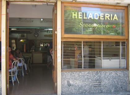 La fachada de la heladería Scannapieco, nacida en 1938