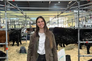 Tiene 27 años y encontró su lugar entre las vacas