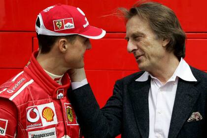 Schumacher y Di Montezemolo, en el GP de San Marino 2005