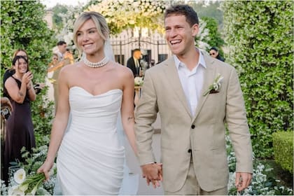 Schwartzman junto a su flamante esposa, Eugenia de Martino