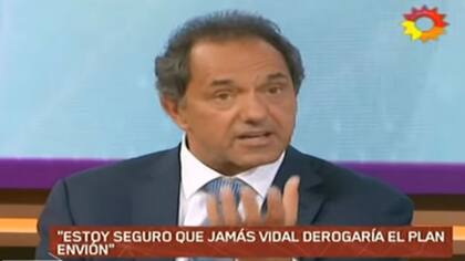 Scioli, anoche en Canal 13