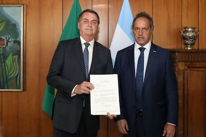 Jair Bolsonaro y Daniel Scioli
