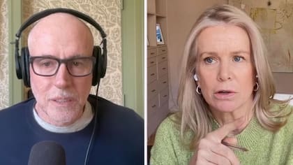 Scott Galloway es profesor de la Universidad de Nueva York y autor de varios libros. A la derecha la periodista de la BBC Katty Kay