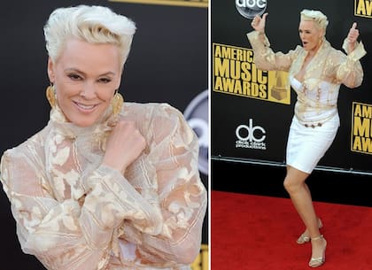 ¿Se acuerdan de Brigitte Nielsen? La ex de Sylvester Stallone dijo presente en la entrega de los Premios Americanos de la Música.