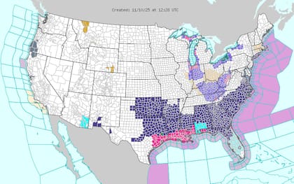 Se anticipa que las condiciones mejorarán gradualmente durante la tarde y noche del lunes con la entrada de un sistema de alta presión, aunque el viento del noroeste se mantendrá alrededor de 25 mph (40 km/h)