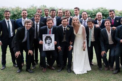 Santiago Mendieta y Felicitas Nougues se casaron y homenajearon a Diego Armando Maradona (Foto: gentileza Santiago Mendieta)