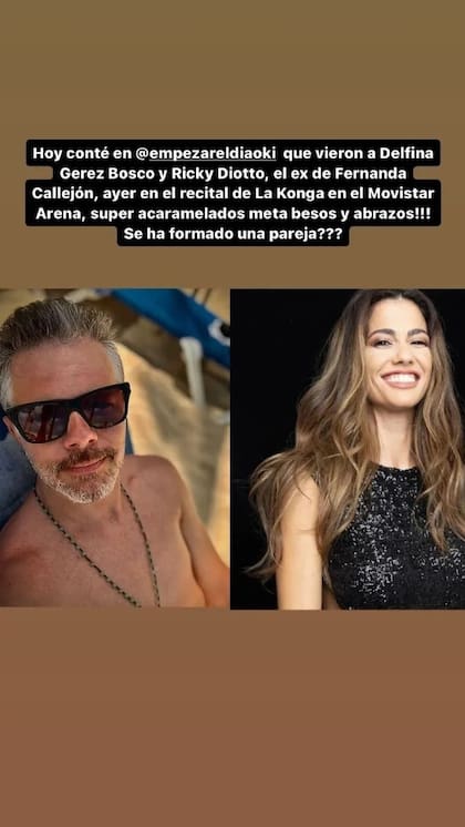 Se confirmó el noviazgo entre Ricardo Diotto y Delfina Gerez Bosco