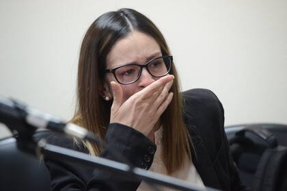Julieta Silva, la acusada, antes de la sentencia