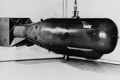 Una bomba atómica del tipo "Little Boy", como la que se detonó sobre Hiroshima