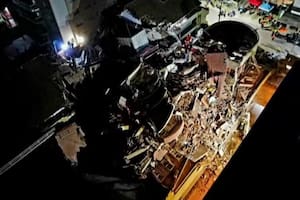 Se derrumbó un hotel en Villa Gesell