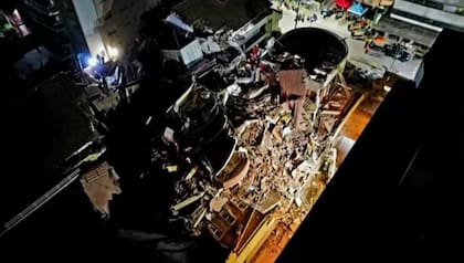 Se derrumbó un hotel en Villa Gesell