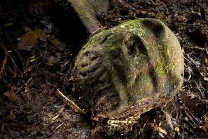 Se encontraron, entre otros artefactos, vasijas talladas con detalle y decoradas con serpientes y otras figuras. Foto: cortesía National Geographic.