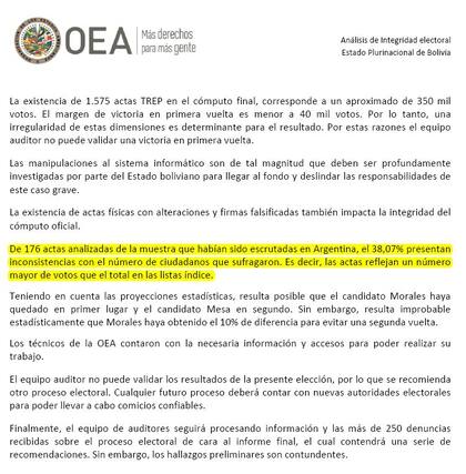 Se encontraron irregularidades en el 38% de los comicios realizados en Argentina
