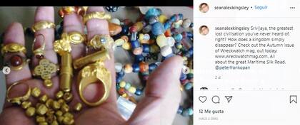 Se encontraron piezas de gran valor debajo del agua. Fuente: Instagram