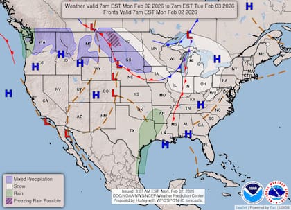 Se esperan nevadas ligeras en la región de los Grandes Lagos durante el lunes