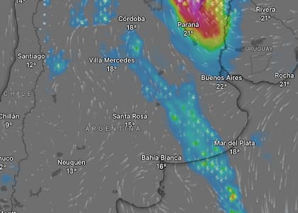 Se esperan que las lluvias continuén durante gran parte de la jornada en la Ciudad y el Conurbano