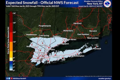 Se esperan temperaturas hasta 17°C por debajo del promedio histórico, con mínimas de -5°C durante la noche