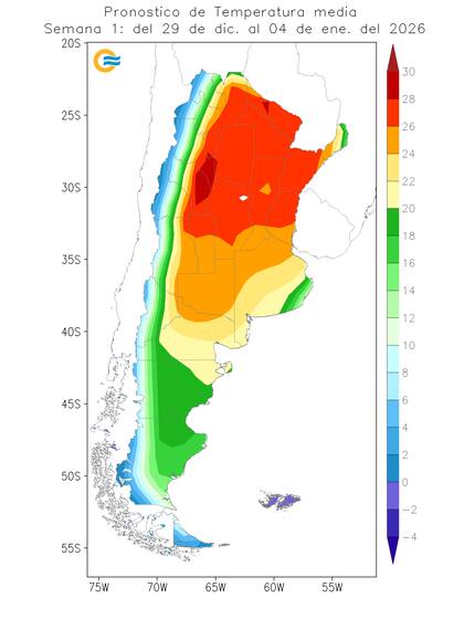 Se esperan temperaturas medias elevadas en gran parte del país en los próximos días