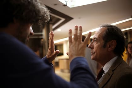 Bo y Francella, en pleno rodaje de Animal