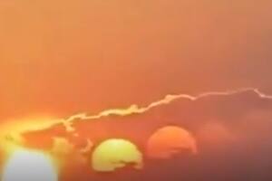 Se formaron "siete soles" en China