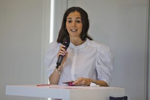 Lucía Sol Miguel, mejor promedio de la promoción 2020 de la Maestría, habló en nombre de los graduados y graduadas