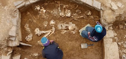 Se hallaron hasta 14 esqueletos