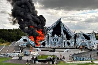 Se incendió el escenario principal del festival Tomorrowland en Bélgica