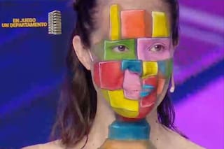 Se maquilló de una manera especial para Los 8 Escalones y descolocó a Guido Kaczka