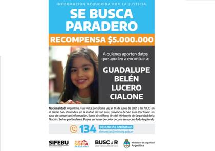 Se ofrece una recompensa por información sobre Guadalupe Lucero