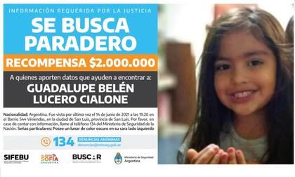 Se ofreció una recompensa por datos que sirvan para encontrar a Guadalupe