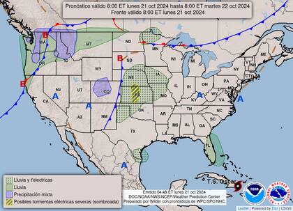 Se prevé clima frío en el noroeste de EE.UU.; la lluvia y las bajas temperaturas afectarán los estados de Washington y Oregón este lunes 21 de octubre.