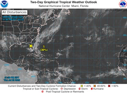 Se prevé que el sistema pase a ser una depresión tropical entre el fin de semana y principios de la semana que viene