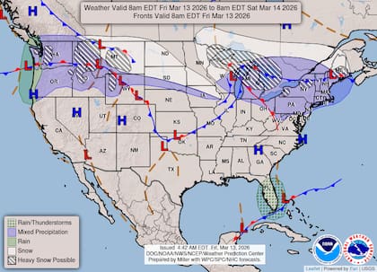 Se prevén acumulaciones de nieve de entre 13 y 20 centímetros (5-8 pulgadas) en sectores al norte de la Interestatal 94