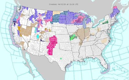 Se pronostican acumulaciones críticas de hielo y aguanieve desde Dakota del Sur hasta la península superior de Michigan
