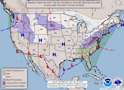 Se proyecta un pico de 12 pulgadas (30,4 cm) de nieve en sectores tierra adentro del norte o este de Nueva Inglaterra