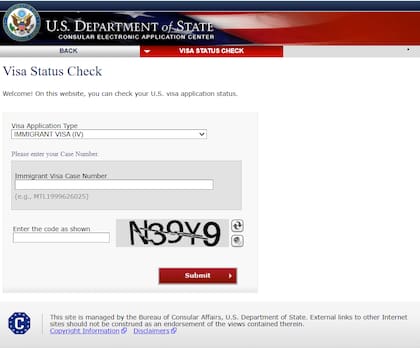 Se puede consultar el estado del trámite en línea en el Verificador de Estatus de Visa