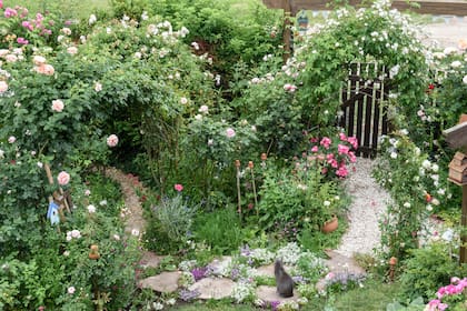 Se pueden diseñar senderos que conduzcan a rincones sombreados, perfectos para descansar o tomar un mate