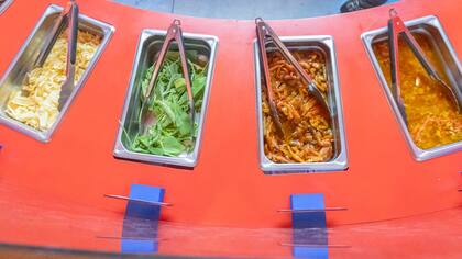 Se pueden elegir diferentes dips.