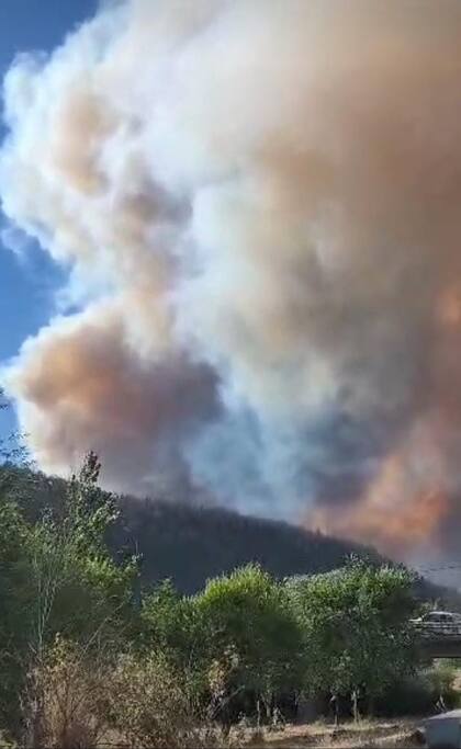 Se reactivó esta tarde el incendio forestal en El Bolsón